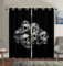 Nextchange Totenkopf-Vorhänge, Skelett-Design, Fensterbehandlungen, Knochen-Stil, Fenstervorhänge, gruselig, 3D-Zuckerschädel, Fenstervorhang, wärmeisoliert, Raumvorhänge für Wohnzimmer, 2