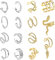 MILACOLATO Ohrclips Damen Ohne Ohrlöcher Ohrringe Damen Ohrringe Set Earcuff Ohrklemme Fake Helix Piercing Damen Fakepircings Piercing Ohr Ohrringe Clip Ohr On Knorpel Ohrschmuck Ohrklemme Set Mischen