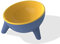 Raised Cat Bowls with Stand, Tilted 15° for Kittens, Yellow