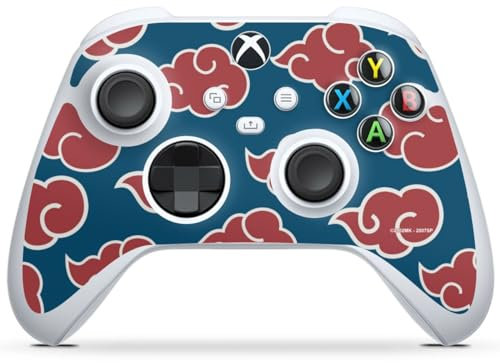 DeinDesign Skin kompatibel mit Microsoft Xbox Series S Controller Folie Sticker Naruto Shippuden Offizielles Lizenzprodukt Akatsuki