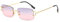 kachawoo Kleine Retro-Sonnenbrille, rechteckig, randlos, Vintage, männlich, weiblich, Sonnenbrille, UV400, rahmenlose Geburtstagsgeschenke für Mädchen (purple pink lens)
