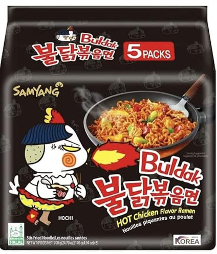 SPICEHUB Samyang Ramen mit scharfem Hühnchen-Geschmack, 140 g, 40 Stück