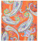 Naanle Geschirrspüler-Magnetabdeckung, Orange, Paisleymuster, Blume, Vorderseite, Geschirrspüler, magnetisch, für Heimschrank, Aufkleber, Kühlschrank, dekorativ, 58,4 x 66 cm