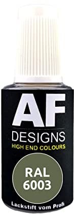 Alex Flittner Designs Lackstift RAL 6003 Olivgruen matt 20ml Reparaturstift Acryl Retuschierlack Reparaturlack Holz Metall Möbel Bad