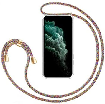 westwindstore iPhone 12 Pro Max-Rainbow/Gold Case with Cord