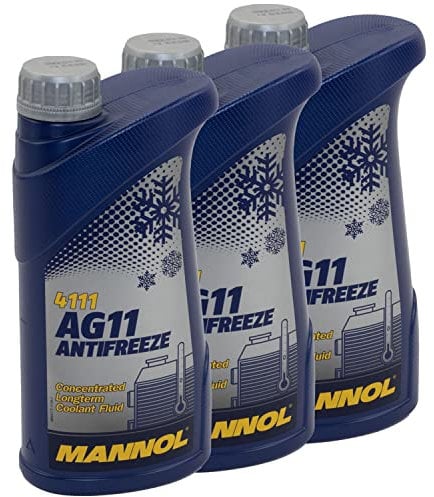 Kühlerfrostschutz Konzentrat MANNOL AG11 Longterm -40°C 3 X 1 Liter blau