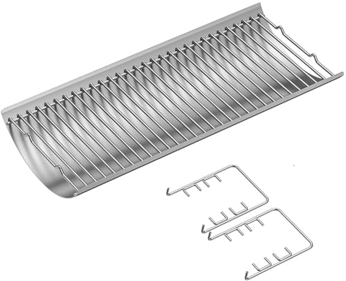 Edelstahl-Aschekanne, 68,6 cm, Ersatzteile, Chargriller 1224 1324 2121 2222 2727 2828, Charbroil 17302056 Holzkohlegrill, Grillzubehör, Aschenbecher mit 2 Feuerrostaufhängern