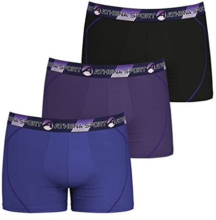 Athena Homme Endurance 24h Ln39 Boxer, Indigo/Violet/Noir, XXL EU
