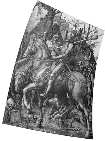 Albrecht Durer Knight Death and The Devil Poster Größe 11 x 17(28 x 43 cm) Dekorative Rahmenloses Kunst Geschenk Leinwand Poster