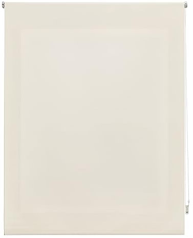 Decorblind Rollo, durchscheinend, glatt, Maße Rollo: 180 x 175 cm Breite x Länge/Maße Stoffrollo, einfarbig, 177 x 170 cm, lichtdurchlässig, beige, einfache Installation an Wand oder Decke