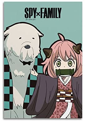 VZRSQZK Anime-Charakter-Poster Spy X Family Anya Forger, dekoratives Gemälde, Leinwand-Wandposter und Kunstdruck, modernes Familienschlafzimmer-Dekor-Poster, 20 x 30 cm
