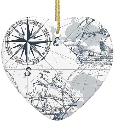 Boot Karte Druck Personalisierte Weihnachtskugel, Keramik Weihnachten Hängende Ornament, Weihnachtsbaum Dekoration Für Freund Freundin Frau Xmas Geschenke