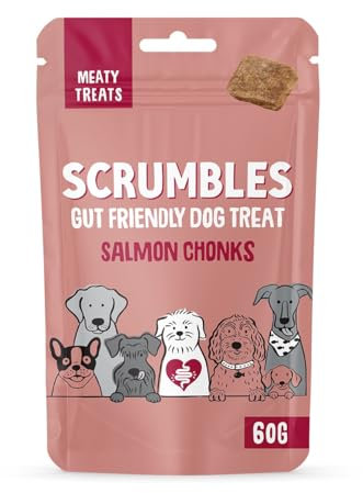 Scrumbles Meaty Treats for Dogs Salmon Chonks 60g
