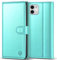 Kuafcase Compatible for iPhone 11 Case with 4 Card Slots Magnetic Closure Kickstand Shockproof Protective Phone Case Compatible for iPhone 11 - Ice Green