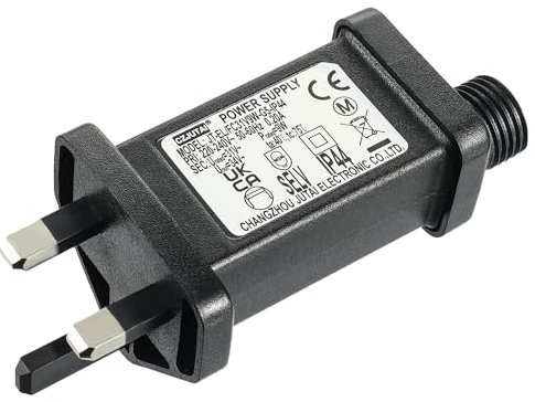 EPLZON 31V 9W Transformer Plug LED Driver IP44 Power Supply Adapter with Timer 8 Models for Christmas Lights Flashing Lights Fairy Lights Icicle Lights Net Lights