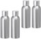BPZXL Pack of 4, Empty Silver Refillable 100ml Aluminium Bottles with Silver Screw on Lids for Liquid Containers Cosmetic Alcohol Makeup Essential Oil Travel