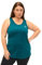 Zizzi Active by Haut d'entraînement pour femme - Grandes tailles - Col rond - Taille 42 à 60, Vert bouteille, 48/50