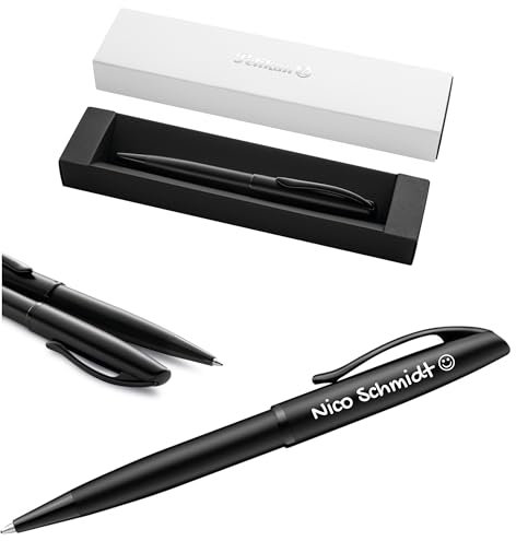 Pelikan Jazz® Noble Elegance K36 Kugelschreiber mit Gravur Geschenketui - einzigartige Stifte mit Namen - personalisierte Geschenke - Kugelschreiber personalisiert (Carbon Schwarz)