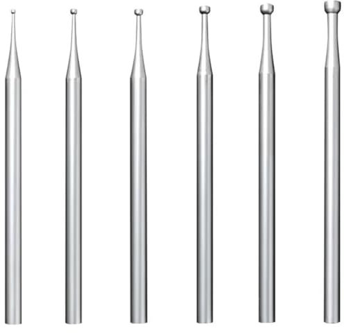 Tsudoku Fresas redondas de 3/32 pulgadas para hacer joyas, brocas redondas de alambre, plateadas, 6 piezas