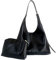NAOYQ Hobo Damen Taschen Set 2pcs,The Tote Bag,handtasche damen groß,Tragetasche,schultertasche damen mit geldbörse vintage Schwarz