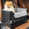 Petsfit Hundeautositz Hundesitz kleine Hunde, Autositz Hundesitz Auto Rückbank Beifahrersitz sicherer Stabiler mit Sicherheitsgurt-Halteclip und Plüschkissen für kleine Hunde bis zu 5.4kg,Schwarz