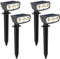 OUSFOT Solarstrahler für den Außenbereich [4 Pack] Wegeleuchten Solarstrahler wasserdicht IP67 30 LEDs Solarlampe für den Außenbereich mit Solarpanel verstellbar 180 ° für Garten/Weg/Allee/Hof