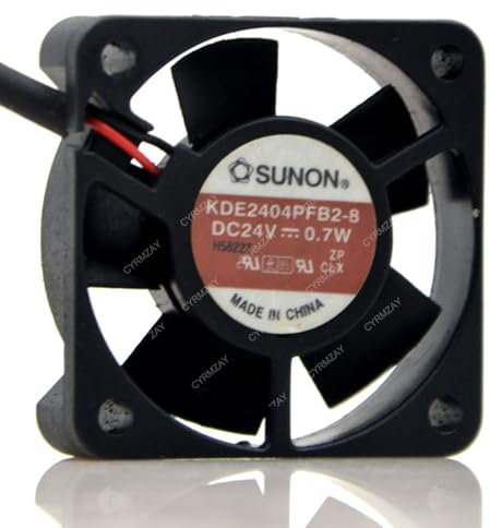 CYRMZAY Ventilador Compatible para SUNON KDE2404PFB2-8 24V 0.7W 4010 2-Wire Ventilador refrigeración