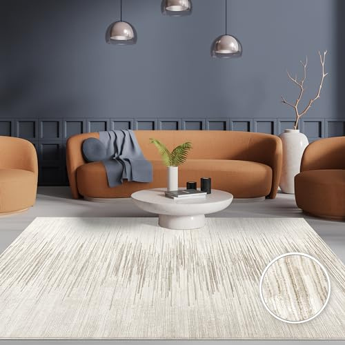 Paco Home Teppich Wohnzimmer Schlafzimmer Kurzflor Skandinavisch Boho Geometrisch Abstrakte Muster weich 3D Effekt Modern Elegant Creme, Grösse:80x150 cm