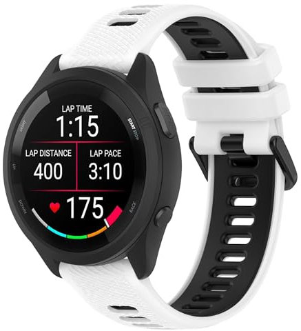 FiiMoo Ersatzarmband Kompatibel mit Garmin Venu 3/Venu 2/Forerunner 255/Forerunner 265 Ersatz Silikon Sport Armbänder, 22mm Verstellbare Armband, Ersatz Uhrenarmband für Garmin Vivoactive 4-Weiß