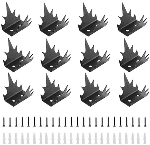 Clavos Pared Anti Pájaros para Cercas, Pinchos Seguridad Disuasoria Multifuncionales, Espina Valla Acero Carbono Convenientes, Antirrobo Púas para Exteriores Patios, Balcones, Jardines Vallas