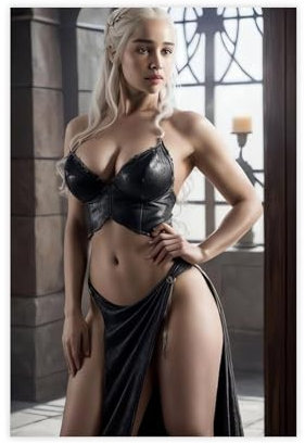 CSESTCGN Poster Schauspielerin Emilia Clarke auf Leinwand, 4 Stück, Schlafzimmer, Dekoration, Landschaft, Büro, Raumdekoration, Geschenk, 30 x 45 cm