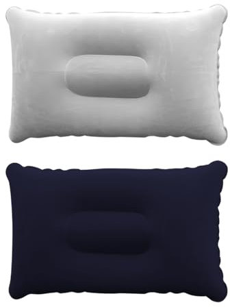 EYVRPAU Lot de 2 Oreillers gonflables Parfaits pour Les Voyages Camping, en Matériau Doux, Plein air pêche, Ultra légers résistants à l'eau, oreiller de voyage, coussin de plage, plage, voyage