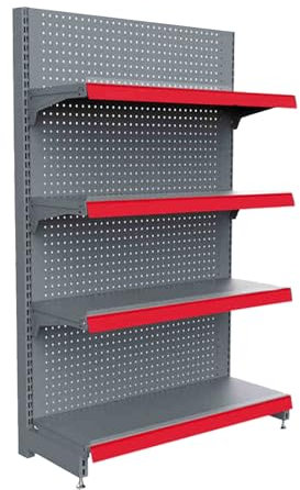 RTREADE Snack-Regal Im Supermarkt, einseitige Supermarktregale, Regal Lagerregal, Chips Snack Obst Gemüse Lagerungsständer für Drogerien und Kaufhäuser