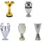 YYDSTES Mini Trofeo dei Campioni di Calcio Modello in Metallo Modelli di Trofei della Lega di Calcio Ad Alta Simulazione Collezione di Fan Souvenir Ornamenti per Il Desktop Regali Creativi,D,5pc