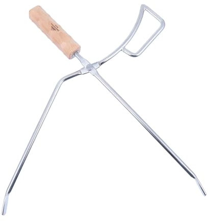 Ciieeo Pinzas Para Barbacoa Inox Mango De Haya Abrazadera Para Pinza Durabilidad