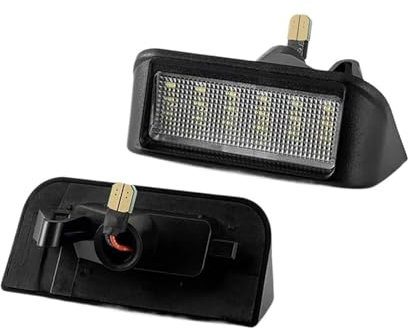 QASULER 2Pcs White LED Number License Plate Light Lamps, for Peugeot Partner Expert Rifter Traveller, for Citroen, for Berlingo Jumpy Spacetourer License Plate Light