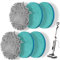 Frescares 6 Packs Steam&Scrub Mop Pads Replacement Power Pads Compatible with Shark,S8201 S8001 S7001 S7201 S7000AMZ S7000 S7005 S7020 S7001C Dirt Grip Scrub Adsorb Washable Pad