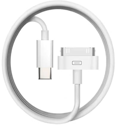 Cable de carga USB C a 30 pines para iPhone 4, certificado MFi de Apple, cable de datos de última generación y cable de carga para iPhone 4/4s, 3G/3, iPad 3/2/1, iPod Classic iPod Touch/Nano (3.3 pies