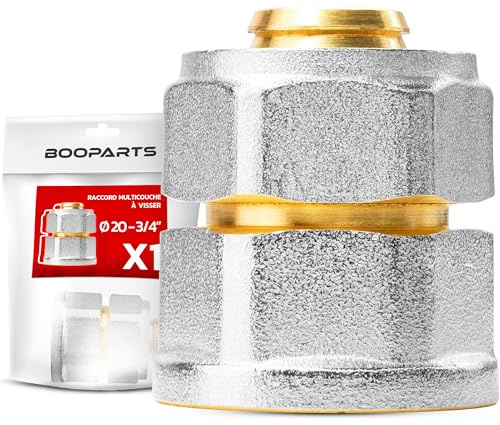 BOOPARTS - raccord multicouche 20-3/4 (20-27) a visser - Manchon femelle multicouche - raccord plomberie pour tube multicouche 20