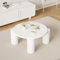 Merax Table basse ronde, moderne, en bois, élégante, avec 4 pieds de support stables, pour bureau, chambre à coucher, balcon, terrasse, montage facile, 70 x 70 x 41 cm, blanche