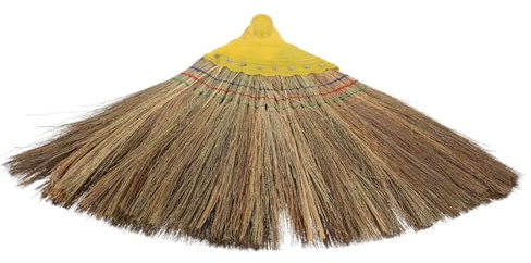 OATIPHO Natural Corn Broom Head Replacement, 8-nail Small Broom Head for Household and Factory Floor Cleaning, Plastic Sweeper Part Suitable for Kitchen and School Cleaning