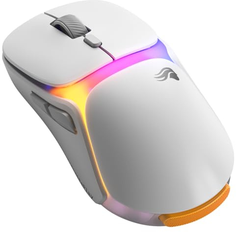 GLORIOUS Model O3 Mouse Da Gaming Wireless (Bianco) | Batterie Sostituibili InfinitePlay Per Sessioni Senza Limiti, Sensore Ottico BAMF Di Precisione Superiore, Switch Ottici