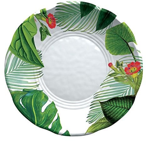 Emporio Zani Touch Mel York Piatti Fondo Decoro Floreale Set 2 pz. 100% Melamina