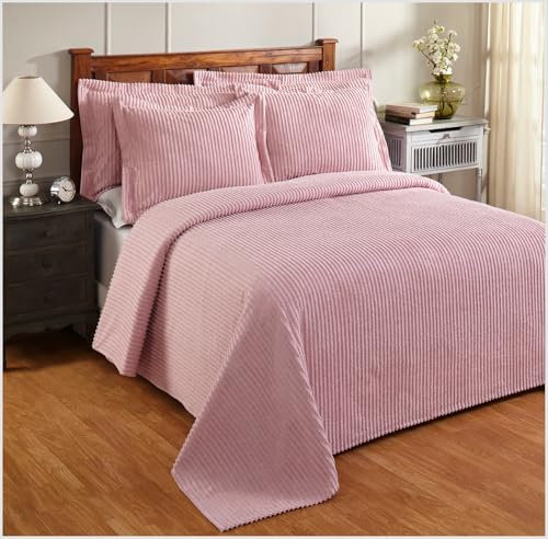Better Trends BSASPQUPI Tagesdecke, Baumwolle, Rose, Queen Bedspread