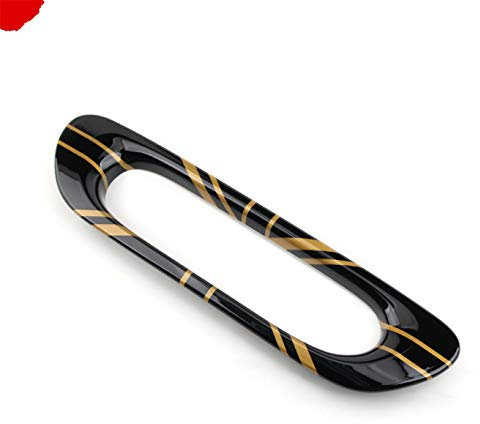 Gold/Schwarz Union Jack UK Flagge ABS Aufkleber Abdeckkappe für Mini Cooper ONE S JCW F Serie F55 Hardtop F56 Schrägheck F57 Verdeck 2016+ (Rücklicht Lampe)