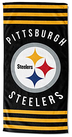 Northwest NFL Pittsburgh Steelers Strandtuch, Unisex, für Erwachsene, 76,2 x 152,4 cm, gestreift