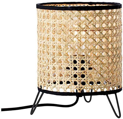 BRILLIANT Lampe Wiley Tischleuchte rattan | 1x A60, E27, geeignet für Normallampen (nicht enthalten) | Mit Schnurzwischenschalter