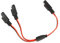 Futheda SAE DC Câble de raccordement d'alimentation Automobile Répartiteur Y 1 à 2 SAE Câble d'extension 18 AWG 30 cm