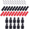 CESFONJER 30A 600V Quick Connect Battery Terminals, Silver-plated Copper, Polycarbonate, Red, Black, 20 Gauge, J258, 105°C, 600V
