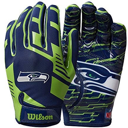 Wilson AD NFL Stretch FIT Gloves, Vert/Bleu